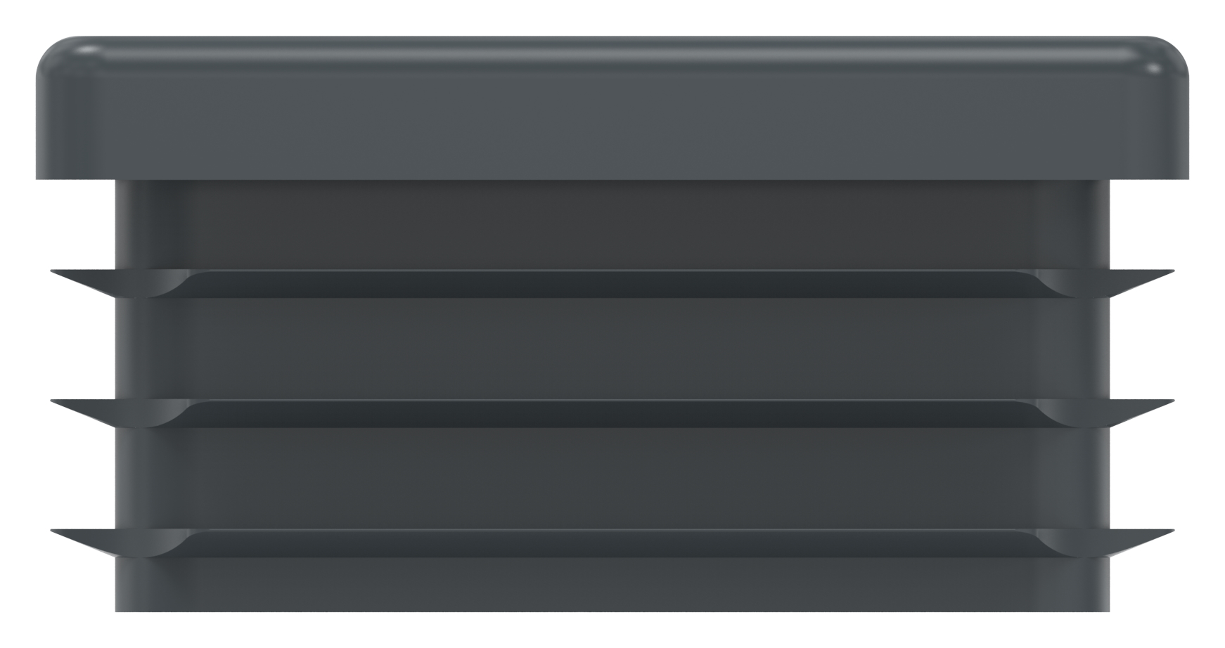 Kunststoffkappe für Rechteckrohr 60x40mm