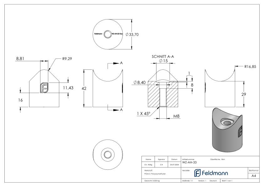 Ausrichthilfe für Rohre 33,7mm