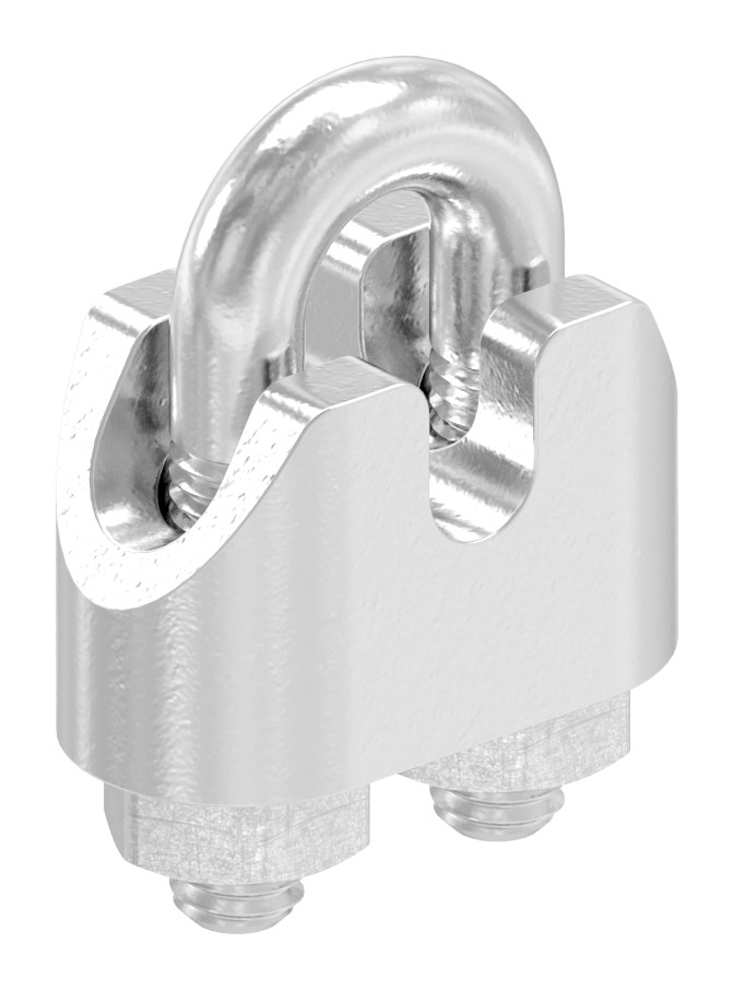 Drahtseilklemmen für Seil 2mm, mit Gew. M4, V4A Drahtseilklemmen für Seil 2mm, mit Gew. M4, V4A