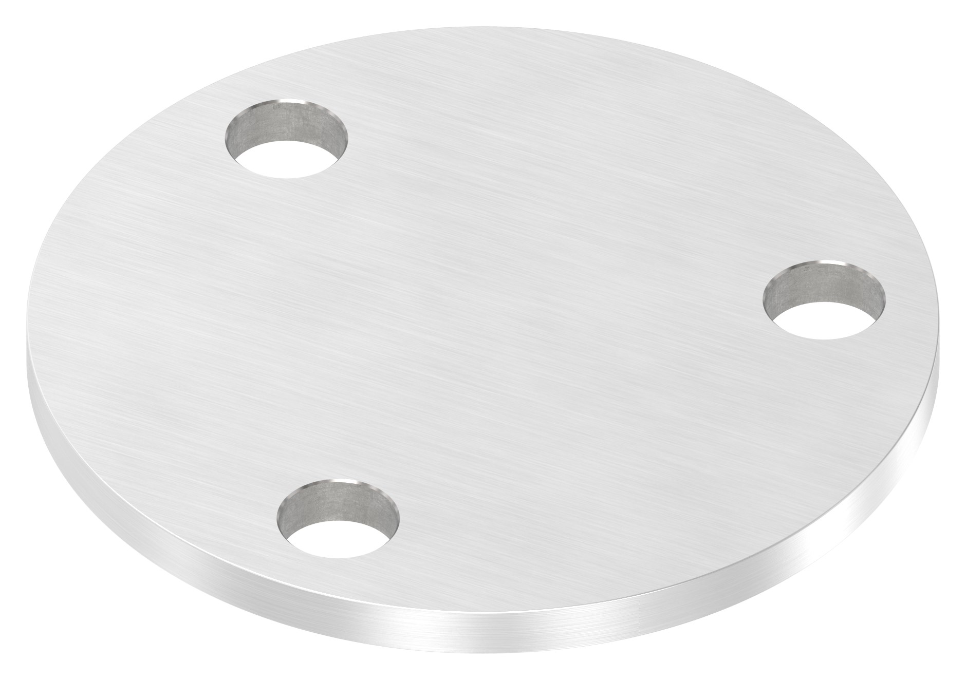 Ankerplatte Ø 100x6mm, mit Längsschliff, V2A