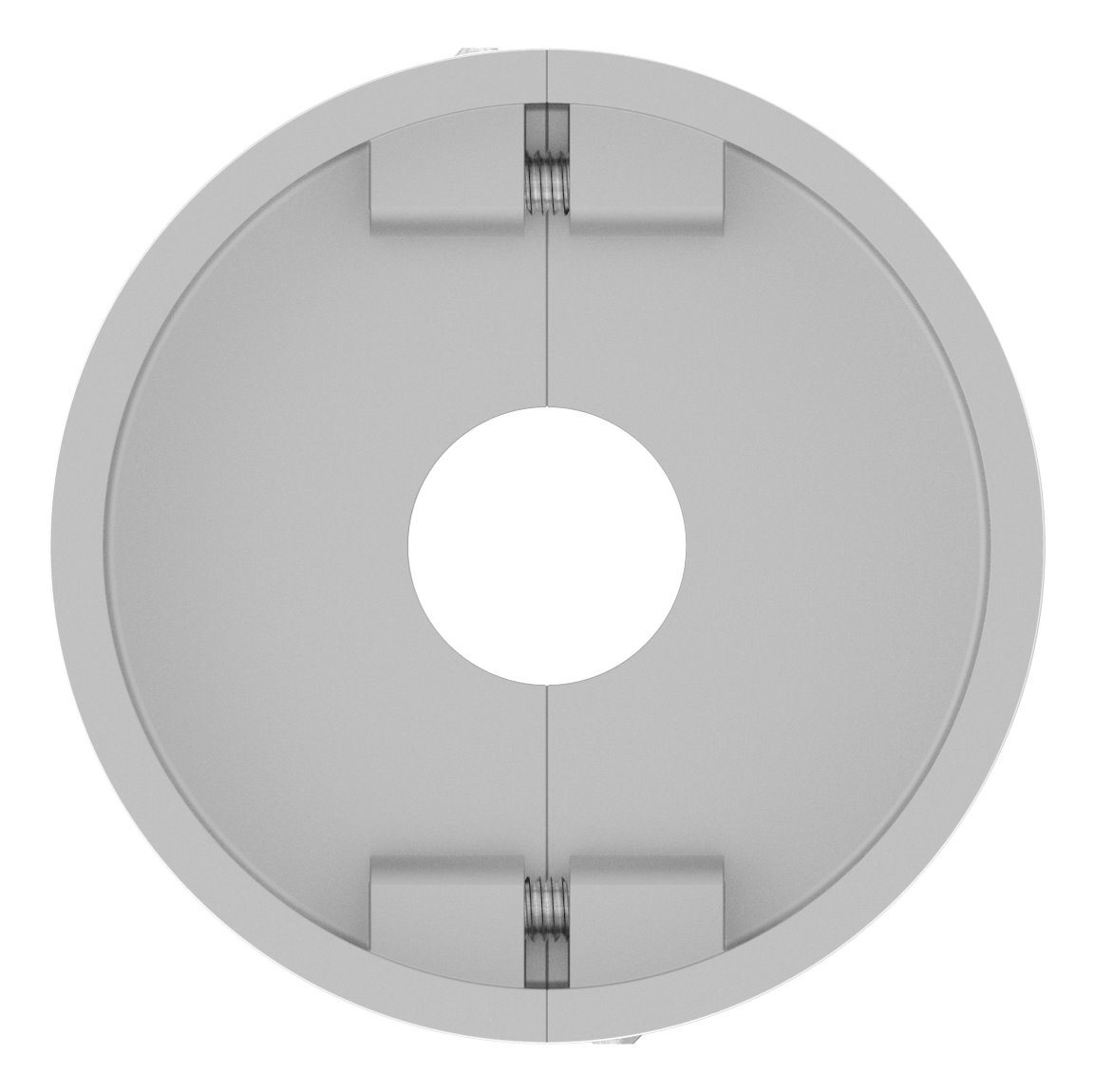 Abdeckrosette, 45x12mm, Bohrung 12,5mm, zweiteilig, V2A