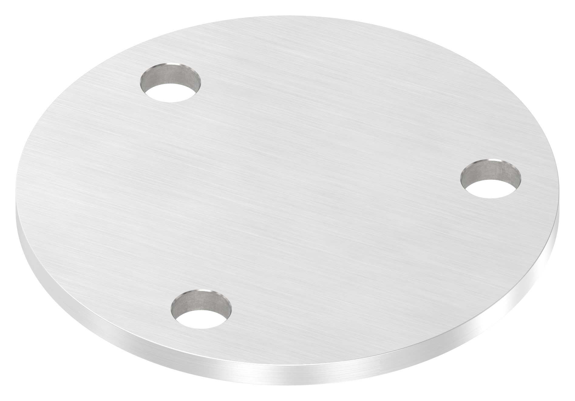 Ankerplatte Ø 120x6mm, mit Längsschliff, V4A