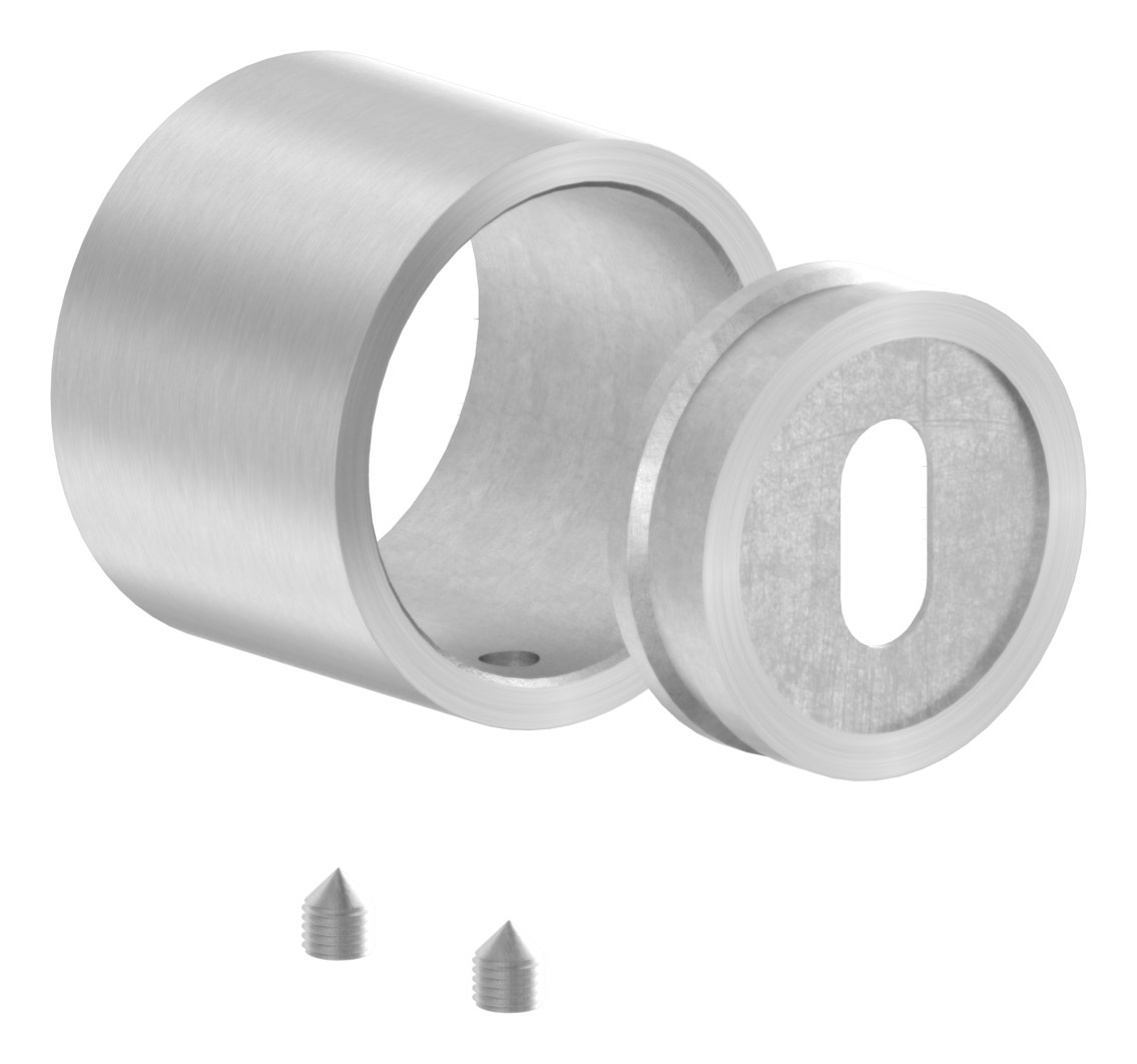 Wandbefestigung für Rohr 33,7mm, V2A