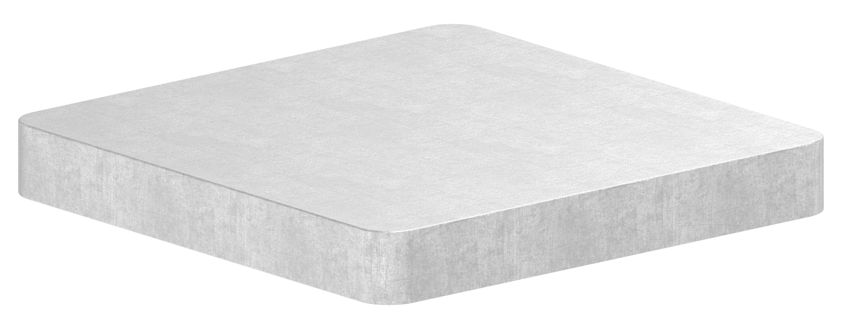 Flachkappe für QR 30x30mm, Stahl roh