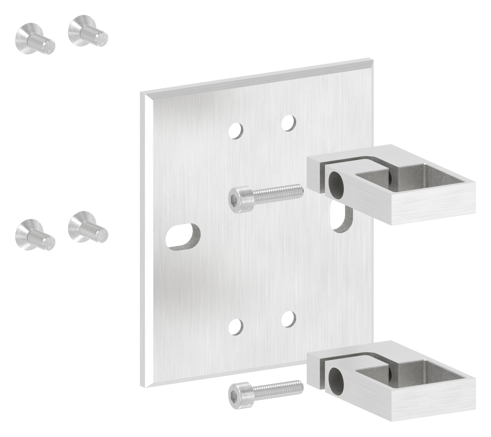 Wandbefestigung für Geländerpfosten 40x40mm, V2A