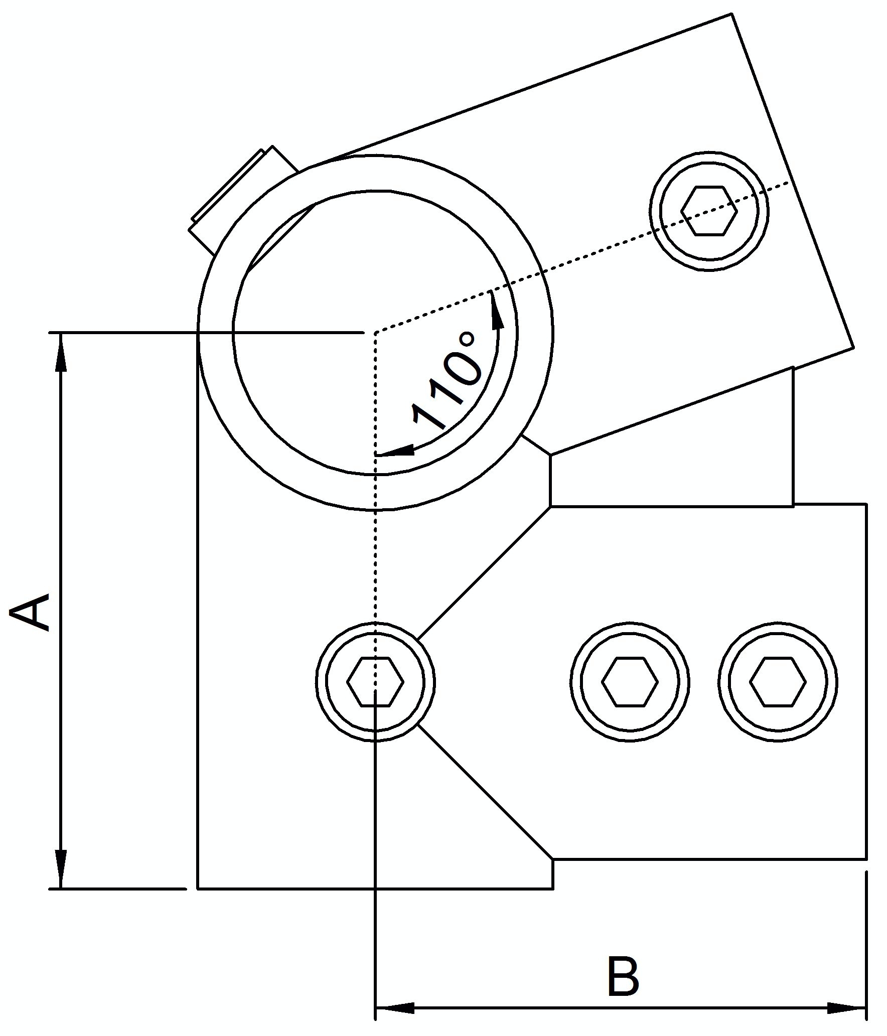Verbinder, für Rohr Ø 48,3mm