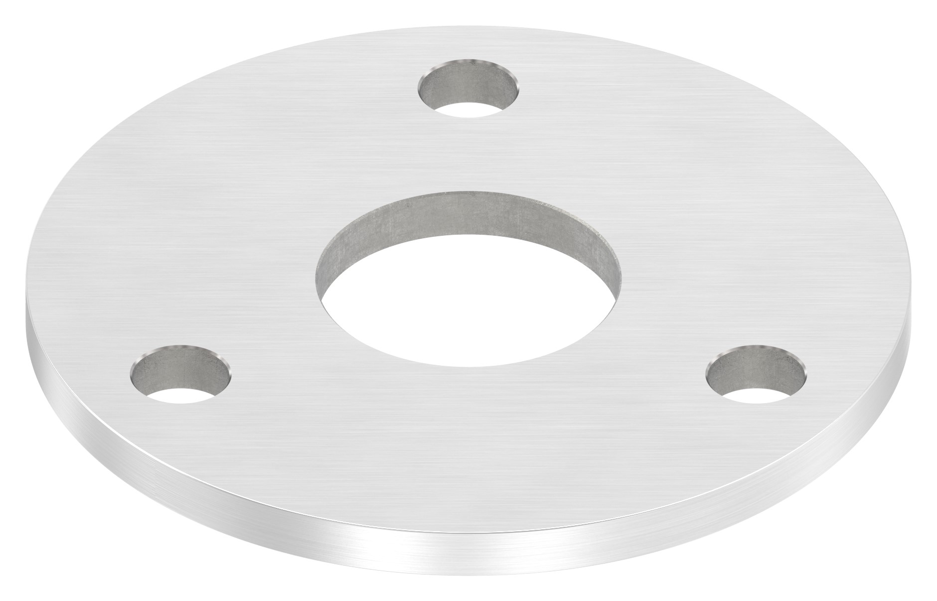 Ankerplatte Ø 100x6mm, mit Längsschliff, V2A