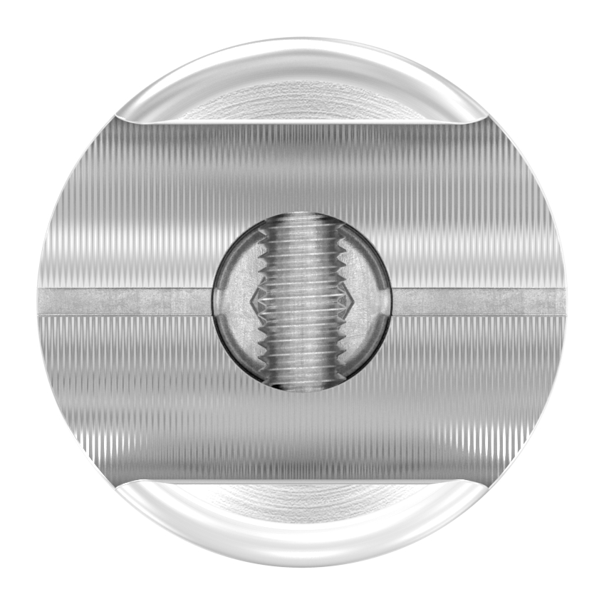 Halter für rundes Klemmprofil 21,3mm Anschluss: flach, V2A