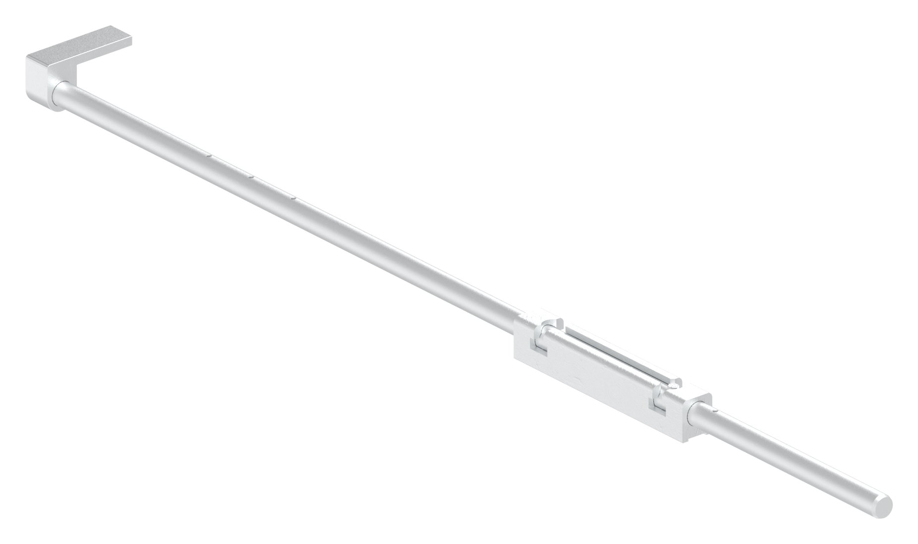 Bodenriegel XL mit Länge 1000mm, zum Anschrauben, blank