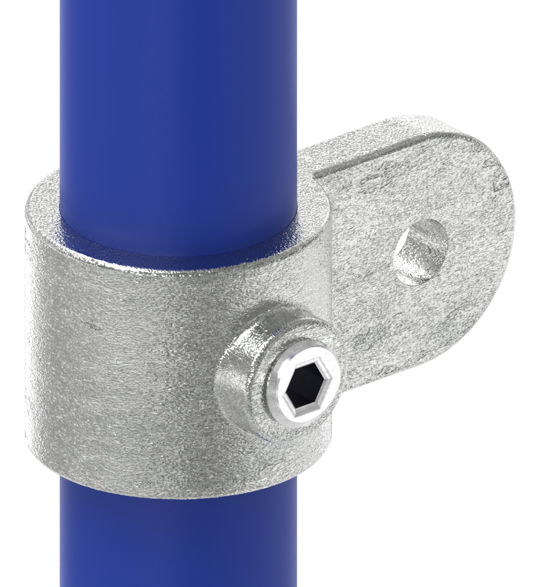 Halter mit einer Lasche, für Rohr Ø 33,7mm
