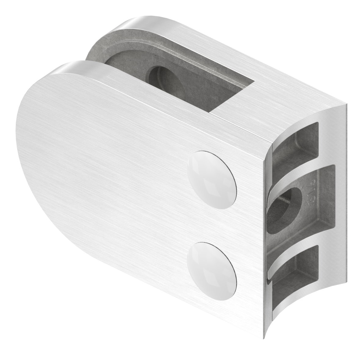 Glasklemme Mod. 12, Anschluss: 48,3mm, V4A Glasklemme Mod. 12, Anschluss: 48,3mm, V4A