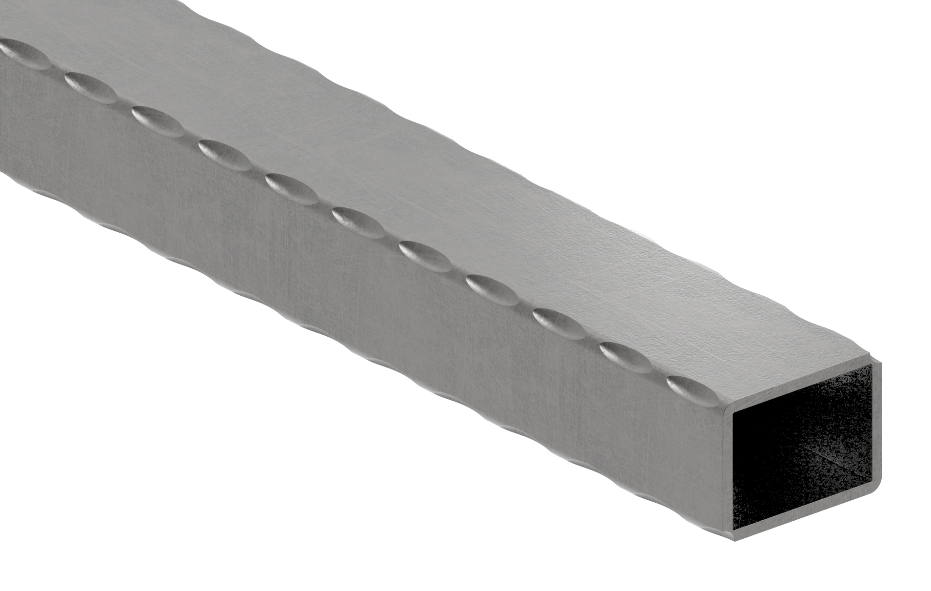 Rechteckrohr 40x30x2,5mm, L: 3000mm, gehämmert