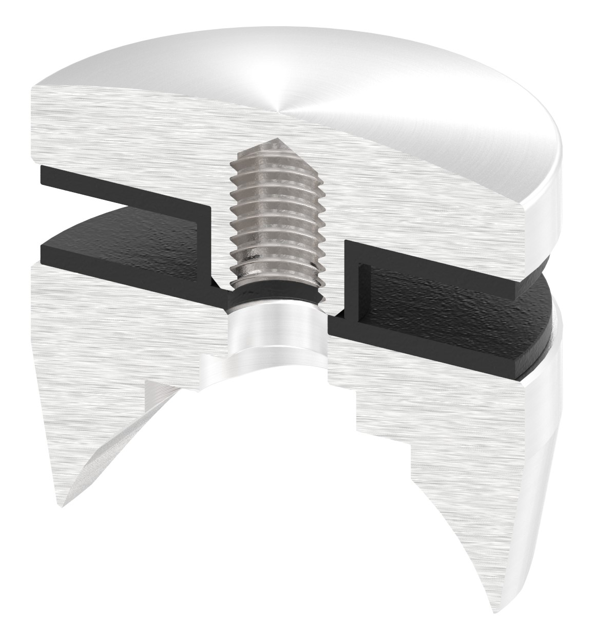 Glaspunkthalter 52mm, Anschluss: 48,3mm, V2A