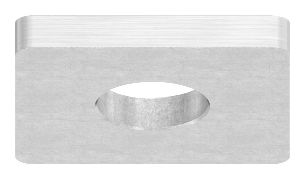 Einsteckkappe für Quadratrohr 30x30 mit Bohrung, V2A
