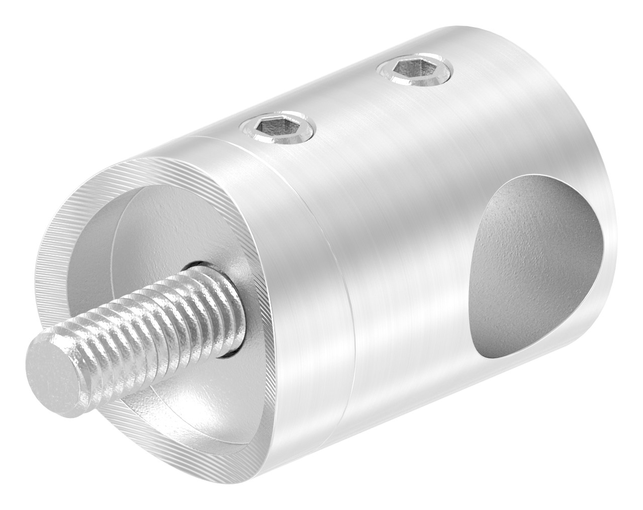 Querstabhalter für 42,4mm Rohr, 12,2mm Bohrung, V2A Querstabhalter für 42,4mm Rohr, 12,2mm Bohrung, V2A