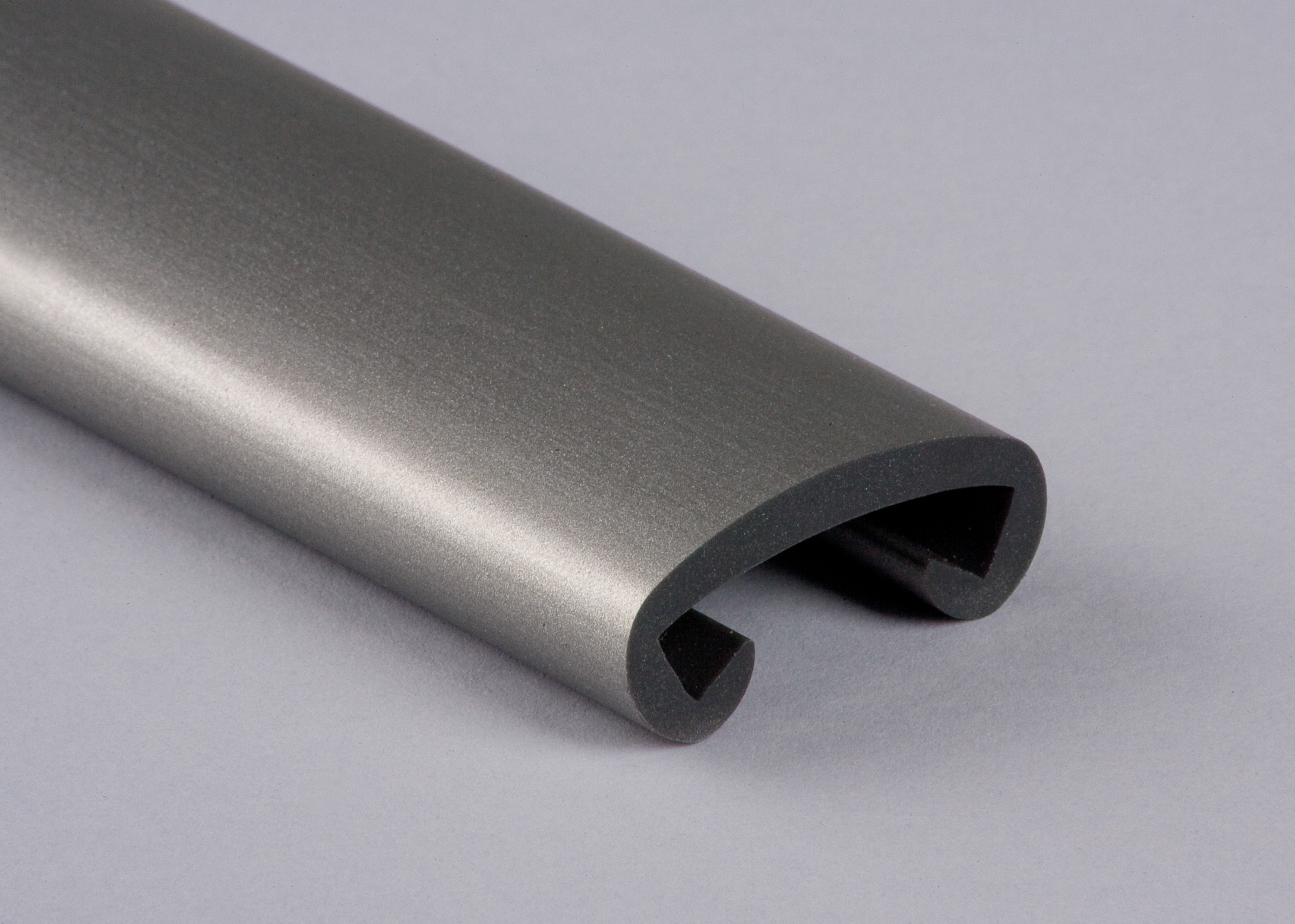 Kunststoffhandlauf für 40x8mm, graualuminium