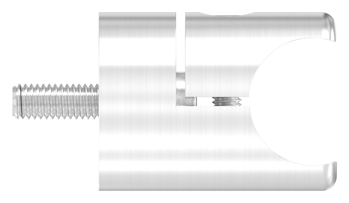 Halter für rundes Klemmprofil 21,3mm Anschluss: flach, V2A