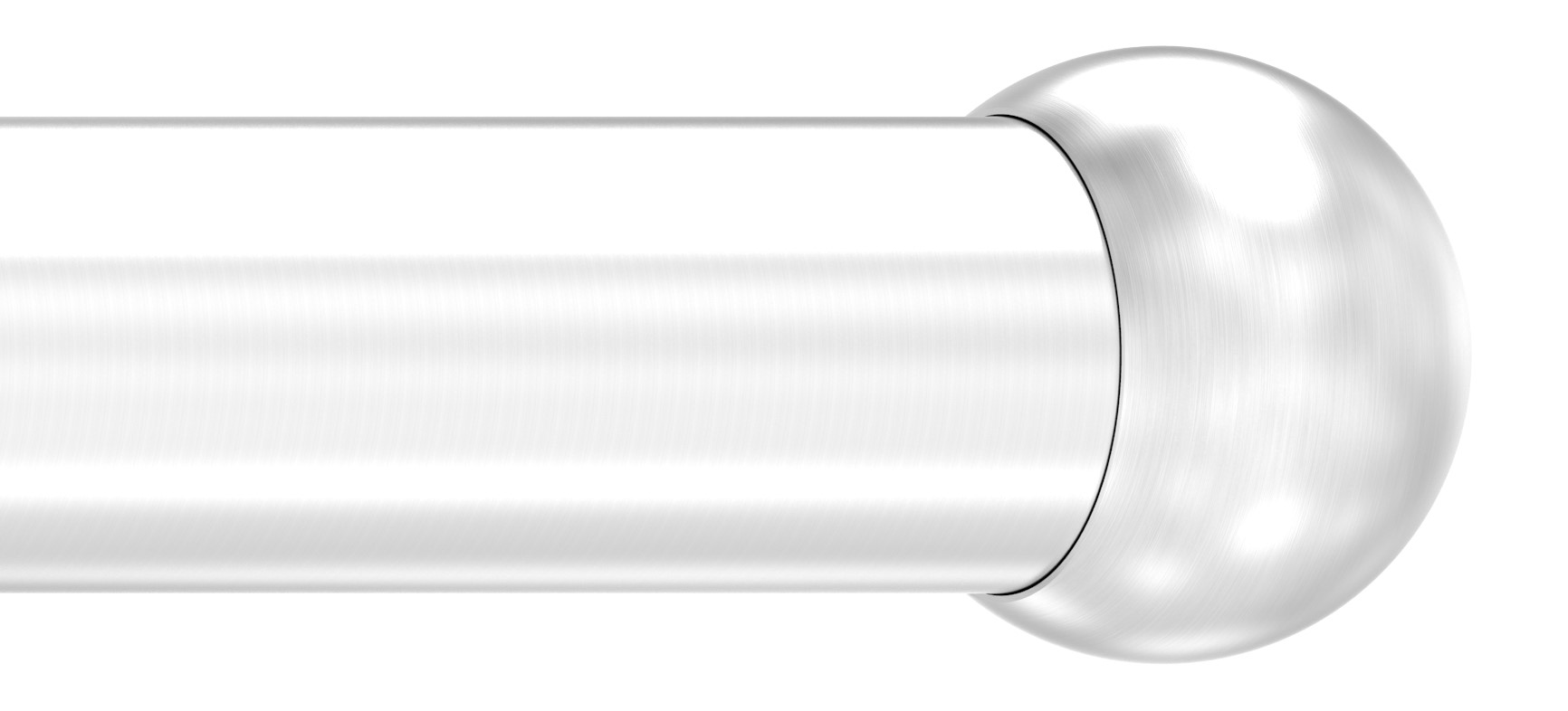 Rohrabschlusskugel hohl für 60,3mm Rohr, mit M8