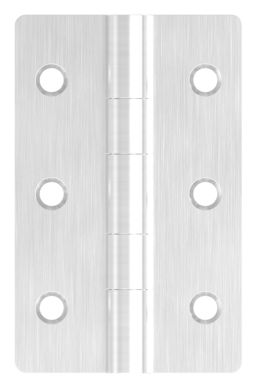 Edelstahl-Scharnier 63x40mm mit festem Zapfen