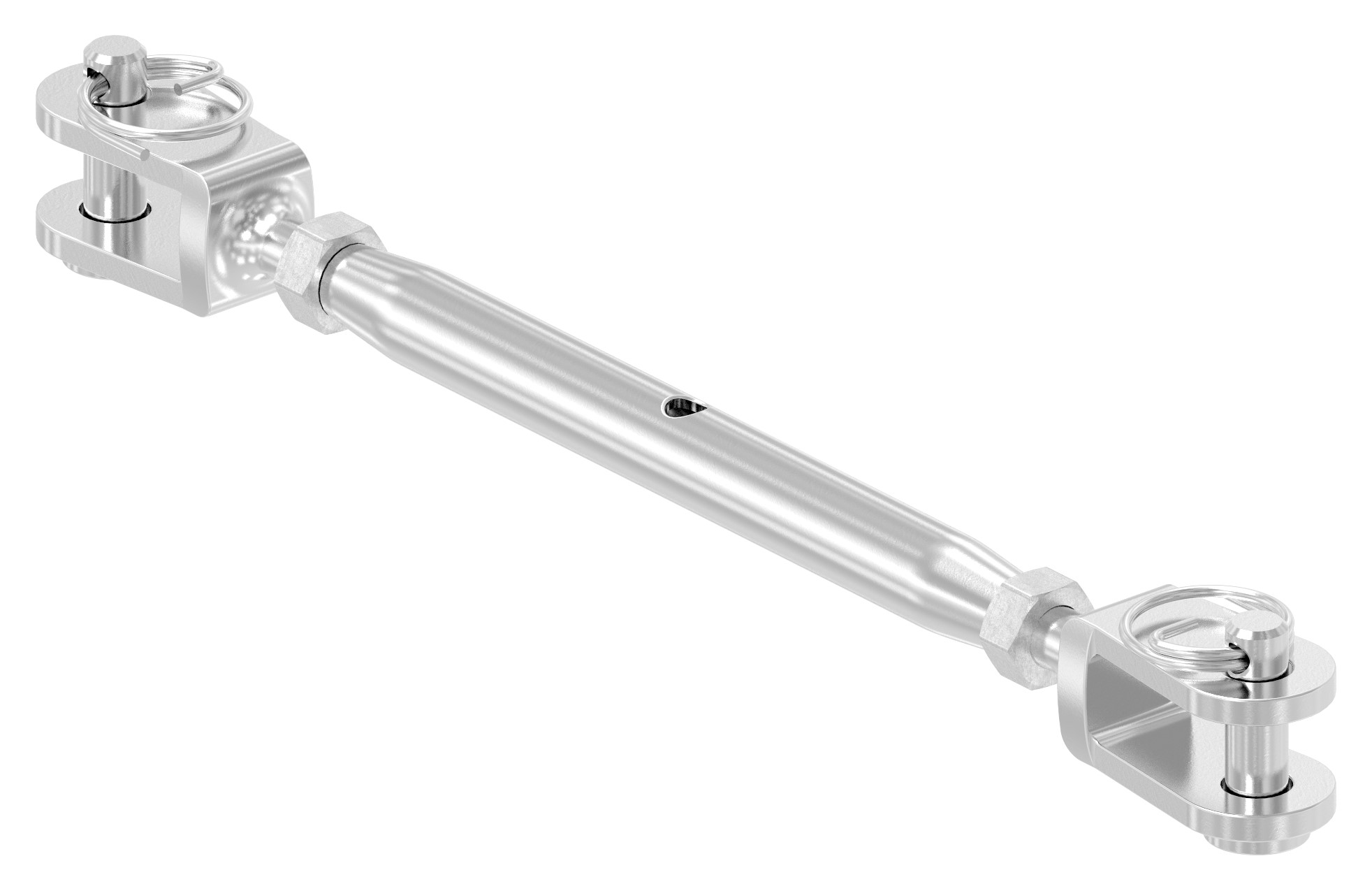 Wantenspanner Gabel/Gabel mit Gewinde M5, V4A