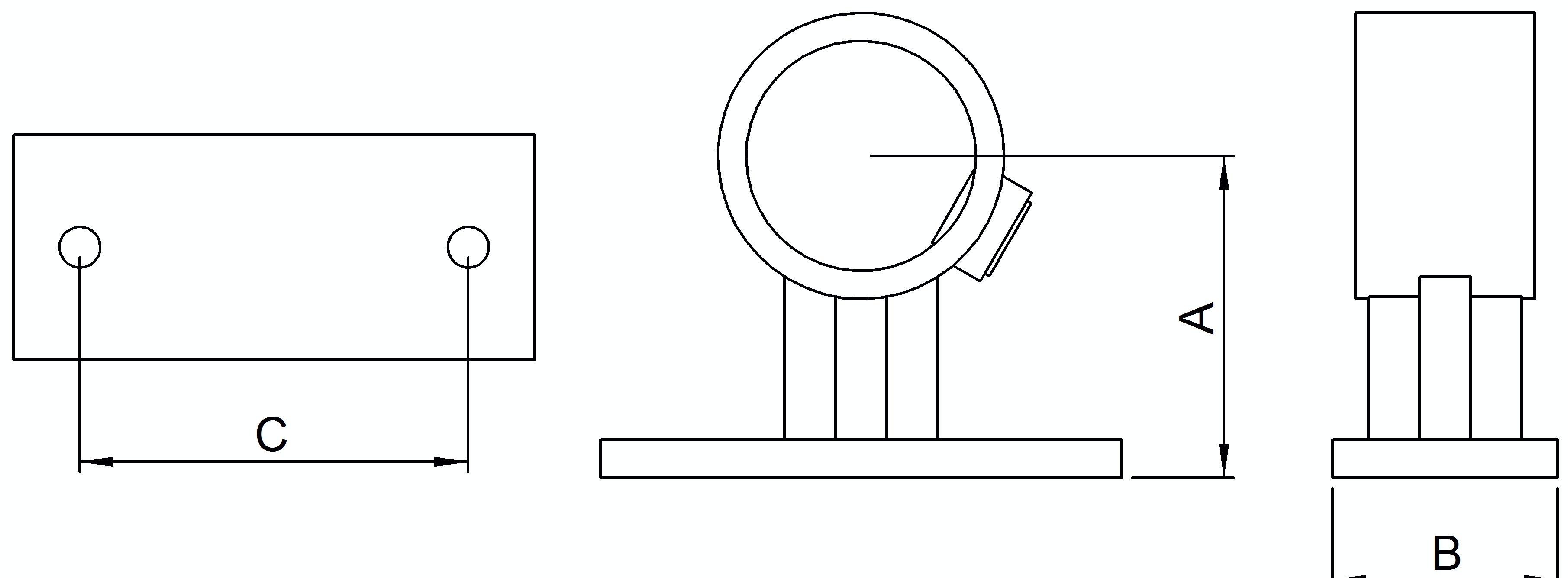 Handlaufhaltering, für Rohr Ø 33,7mm