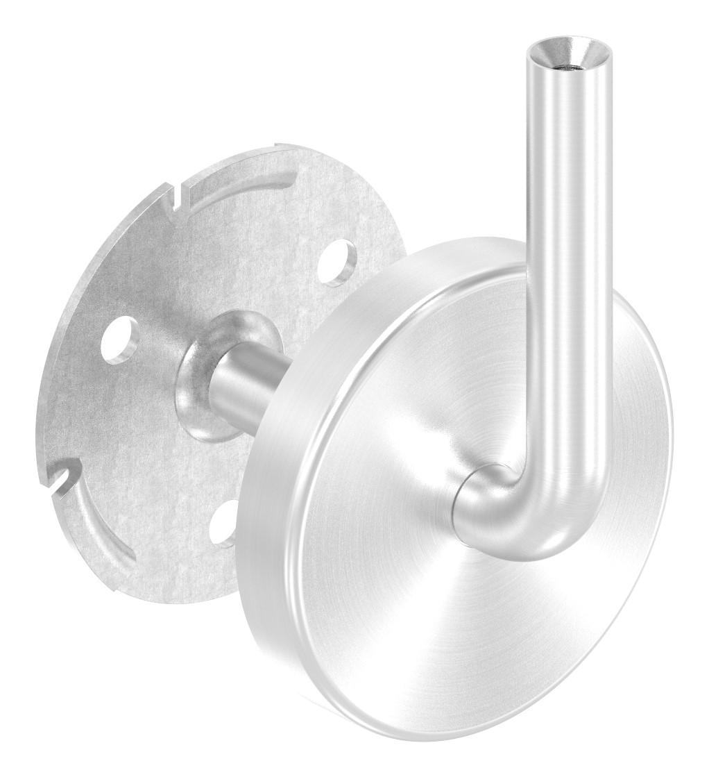 Handlaufhalter inkl. Cliprosette (Ronde und Bügel verschweißt), V2A