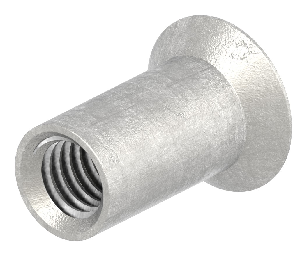 Hülsenmutter mit Senkkopf und ISK, M6x16, V2A