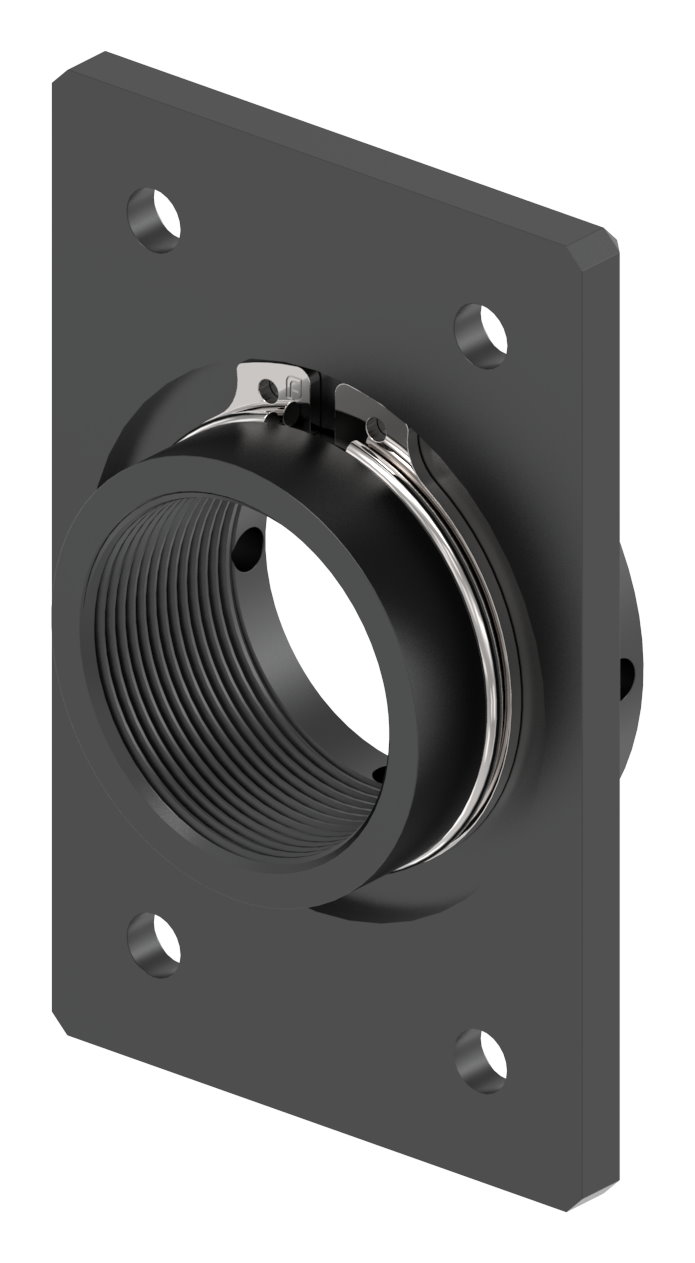 Montageplatte eckig 65x100mm Montageplatte eckig 65x100mm