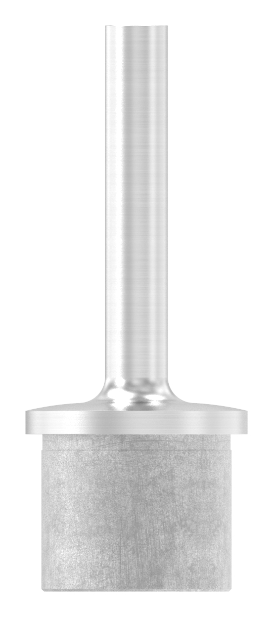 Rohrabschlussstopfen mit Stift Ø 12mm für Rohr 42,4x3,0mm, V2A