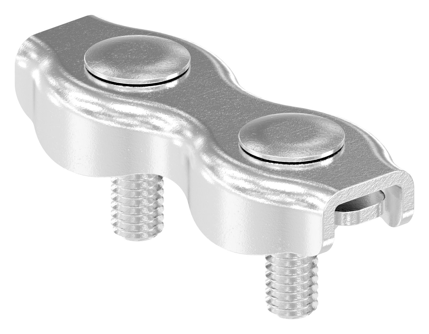 Duplexklemmen für Seil 3mm, V4A Duplexklemmen für Seil 3mm, V4A