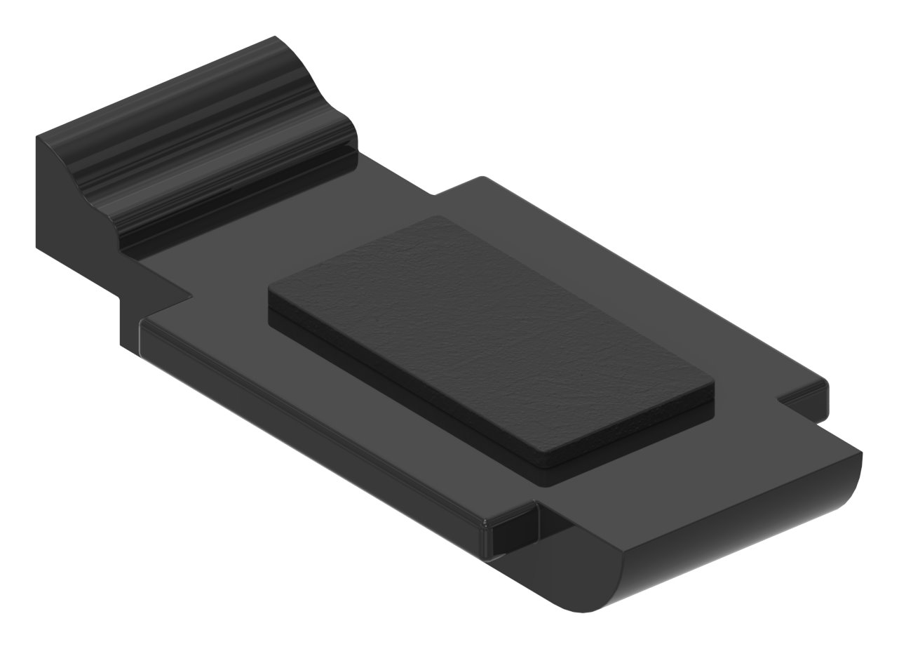 Sicherungsplatte für Mod. 14 , Zink roh pulverbeschichtet in RAL 9005 glänzend