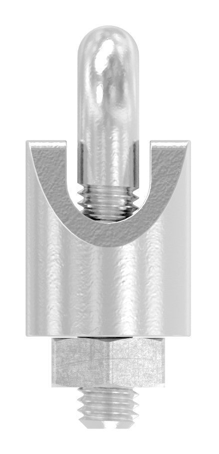 Drahtseilklemmen für Seil 2mm, mit Gew. M4, V4A Drahtseilklemmen für Seil 2mm, mit Gew. M4, V4A