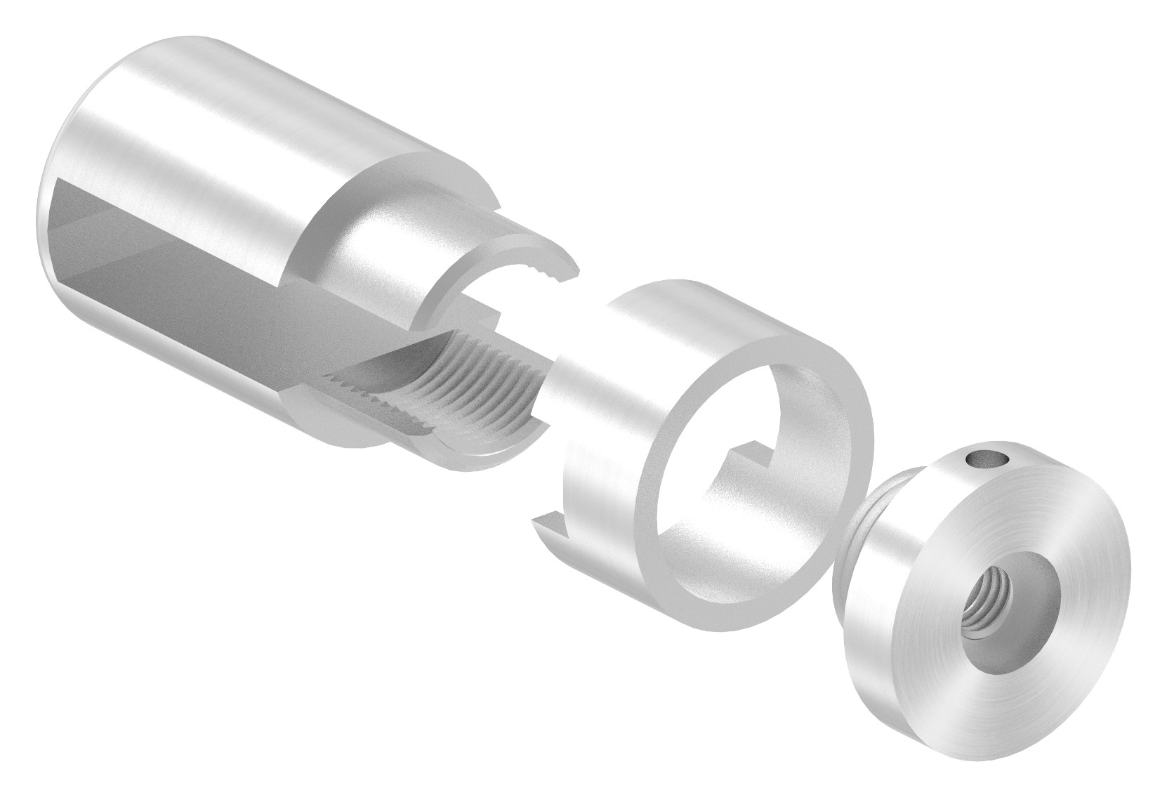 Brenk Grundhalter für Flachstäbe 40x10mm, V2A