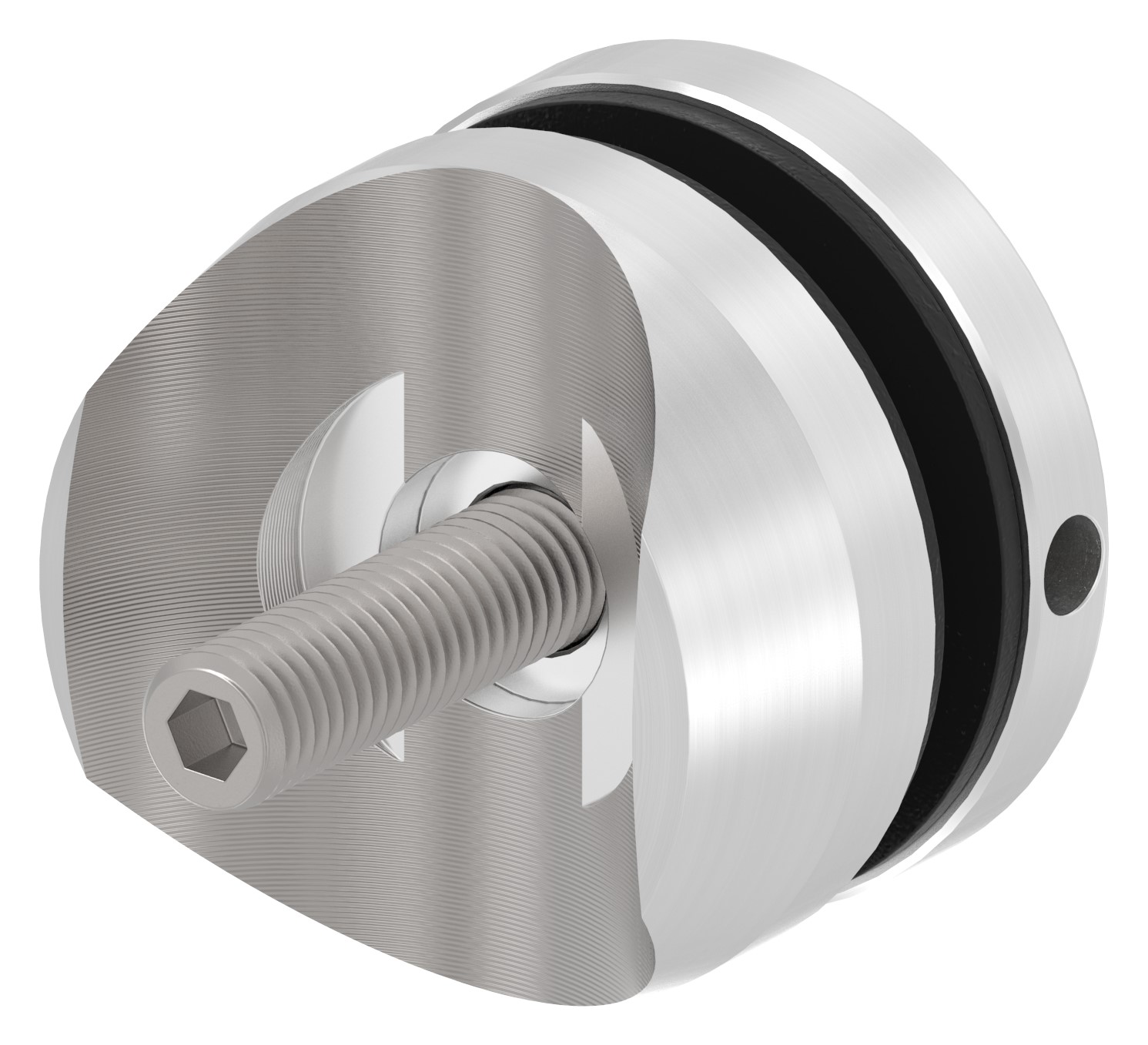 Glaspunkthalter 52mm, Anschluss: 42,4mm, V2A