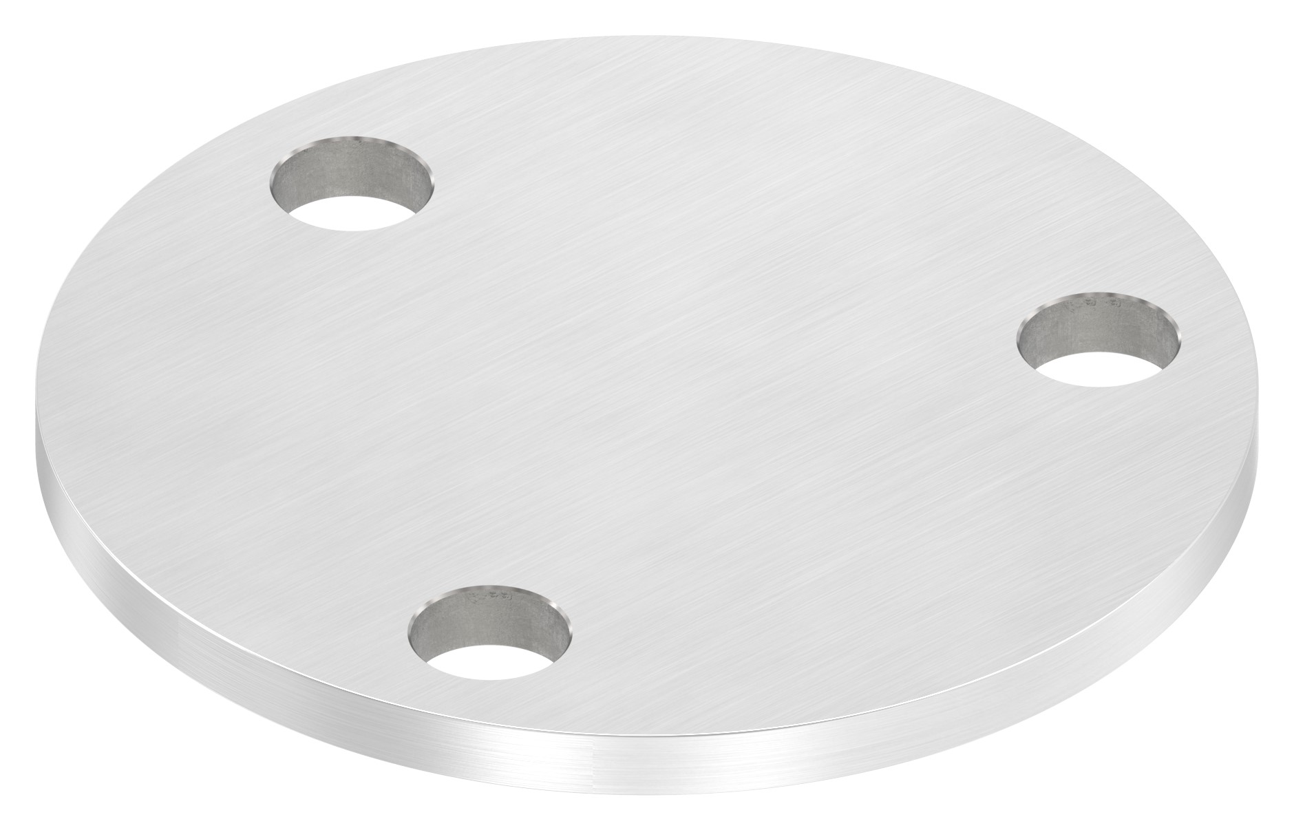 Ankerplatte Ø 100x6mm, mit Längsschliff, V2A