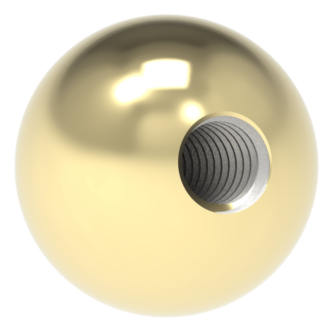 Messingkugel Ø 12mm mit M4