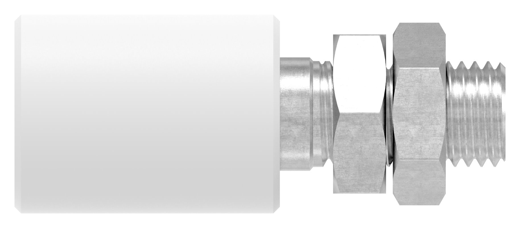 Führungsrolle Ø 30 x 40mm, Gewinde M16, V2A