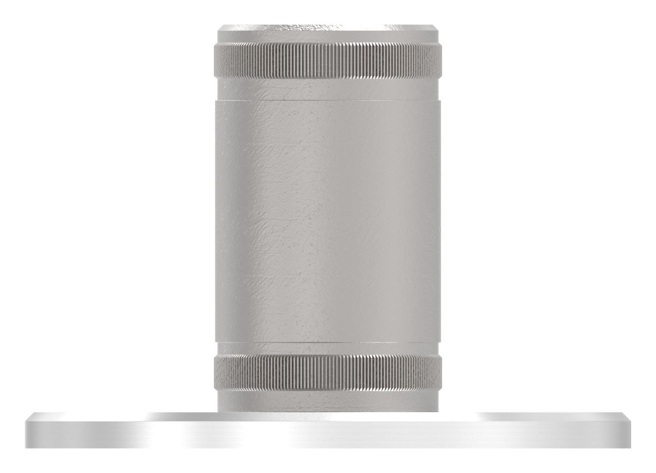 Wand- und Bodenanker mit Rändelung, für Rohr 42,4x2,5mm, V2A