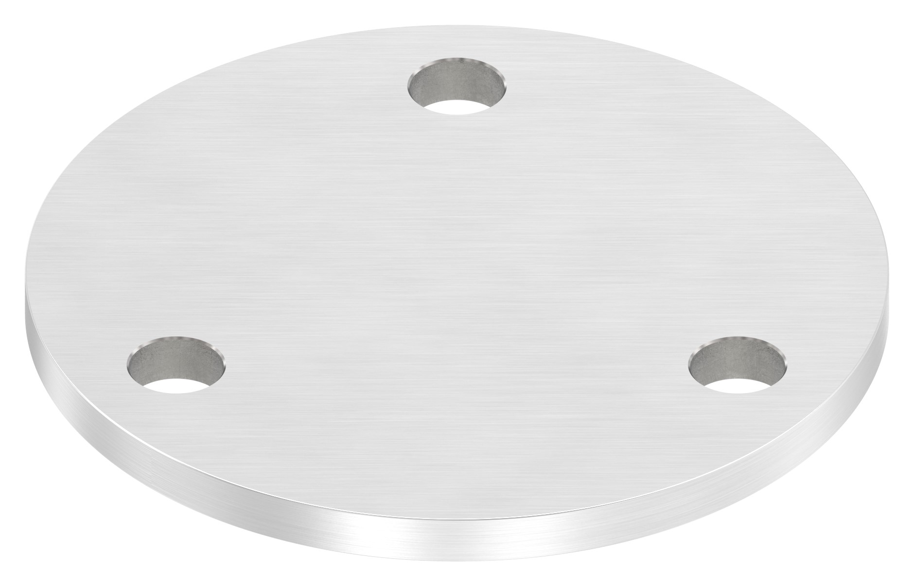 Ankerplatte Ø 100x6mm, mit Längsschliff, V2A