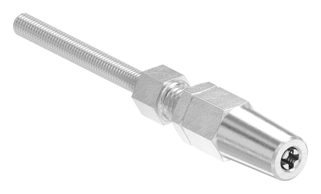 Gewindeterminal zur Selbstmontage für Seil Ø 3mm und Gewinde M5, V4A