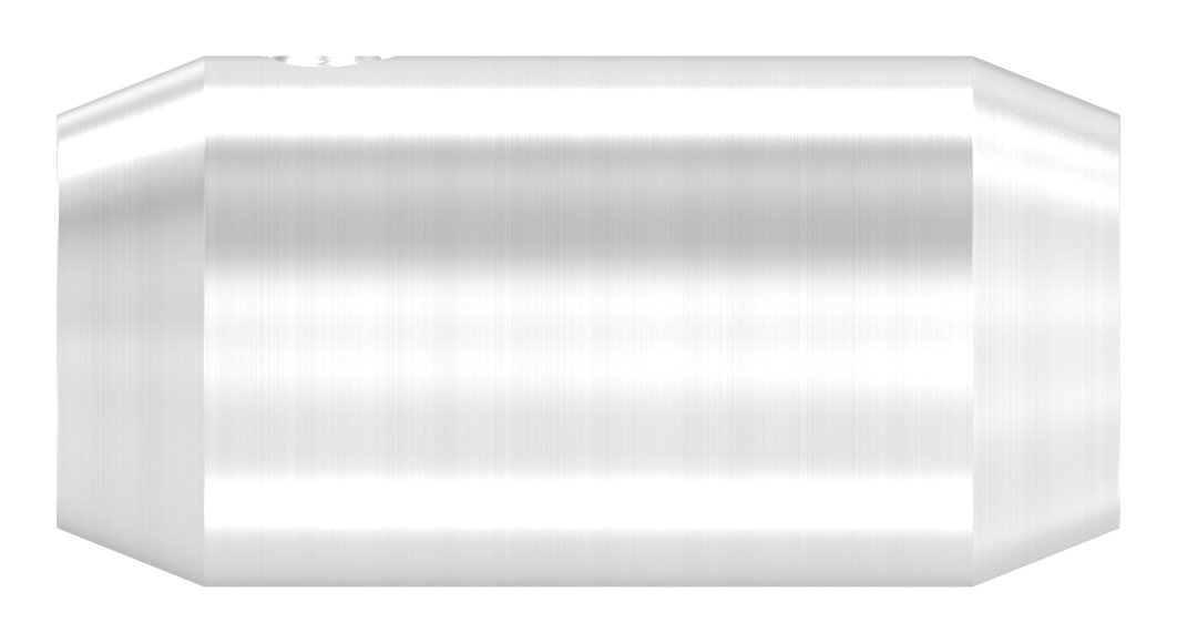 Stabverbinder Ø18mm mit Gewinde M10 und Bohrung 12mm, V2A Stabverbinder Ø18mm mit Gewinde M10 und Bohrung 12mm, V2A