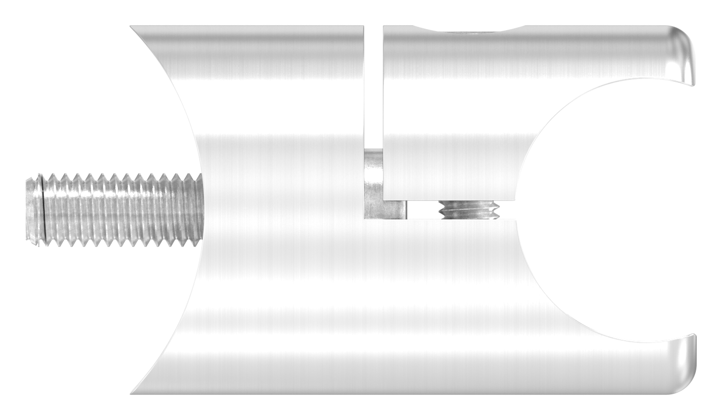 Halter für rundes Klemmprofil 21,3mm Anschluss: 42,4mm, V2A