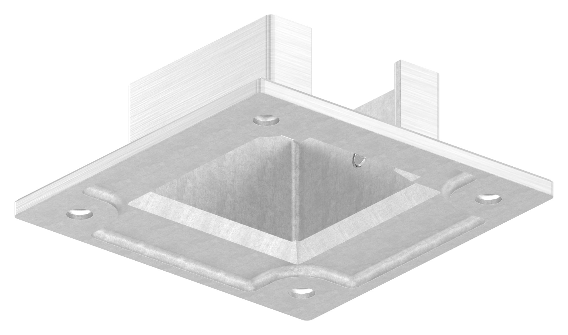 Wandbefestigung für Quadratnutrohr 40x40mm, V4A