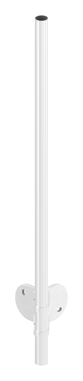 Edelstahlpfosten V2A zur Wandmontage für 90° Außeneck, H: 1190mm