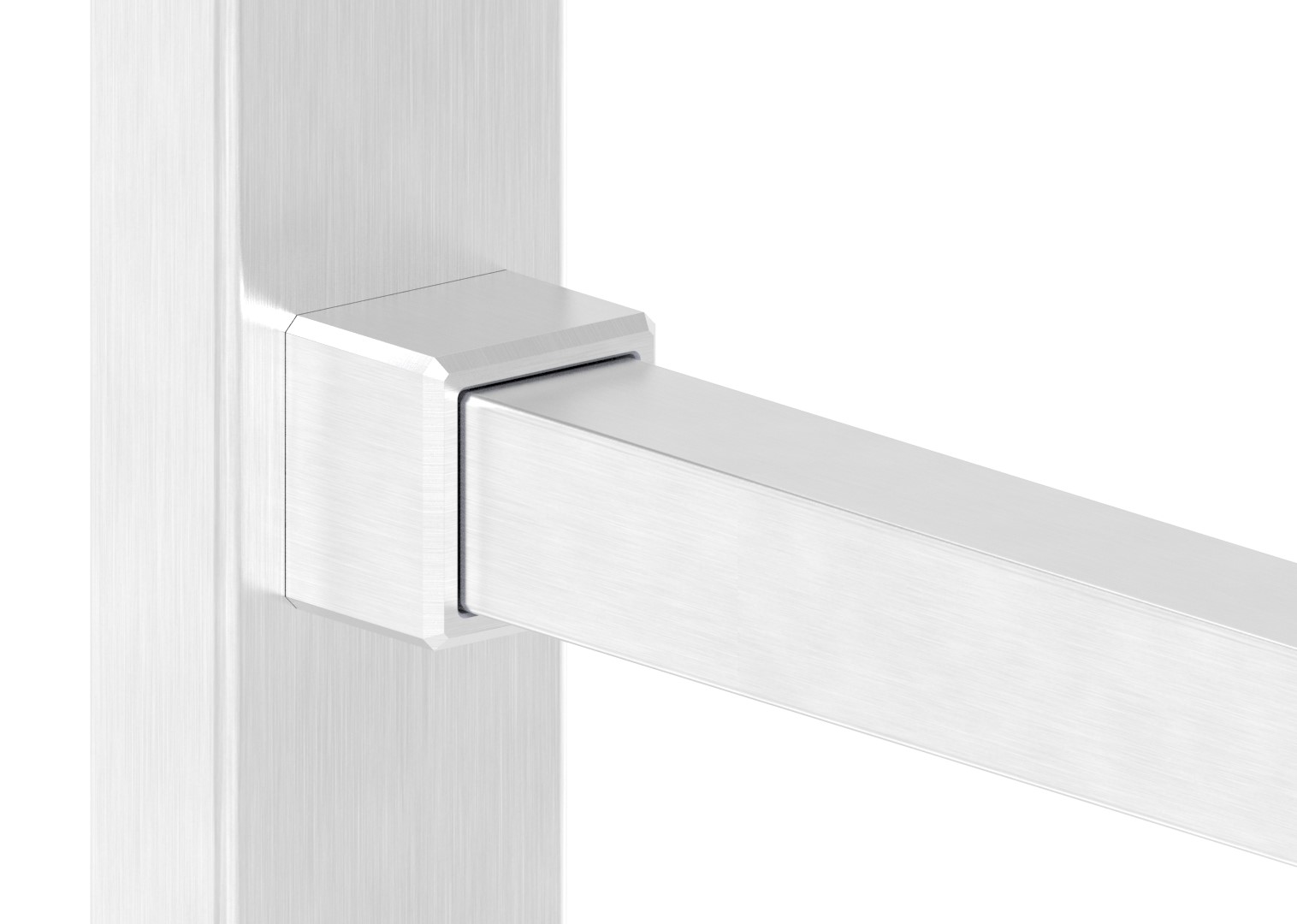 Wandbefestigung für Quadratrohr 30x30mm, V2A