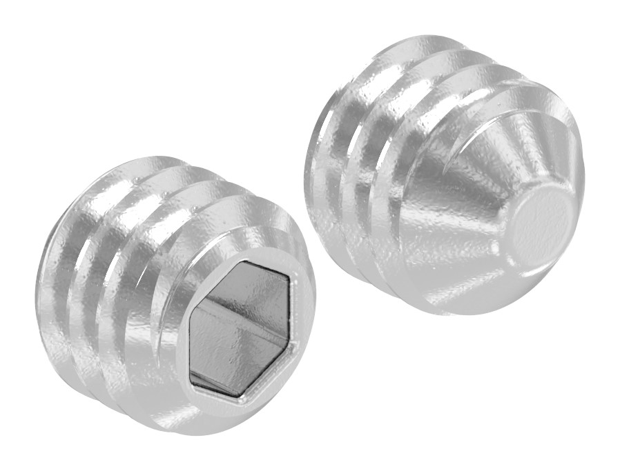 Gewindestift M4x4, V2A, DIN 914 / ISO 4027 Gewindestift M4x4, V2A, DIN 914 / ISO 4027