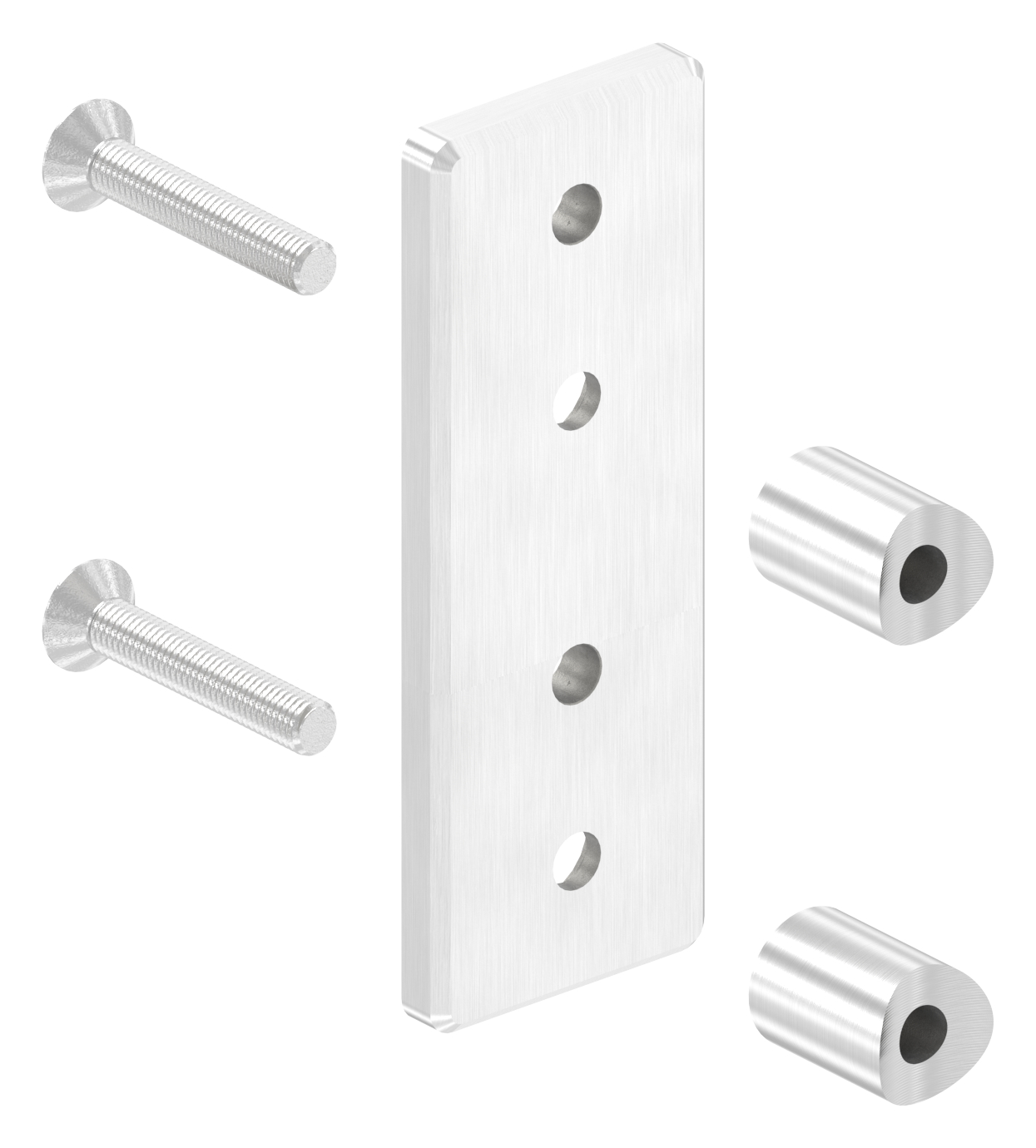 Wandbefestigung für Geländerpfosten 42,4mm, V2A