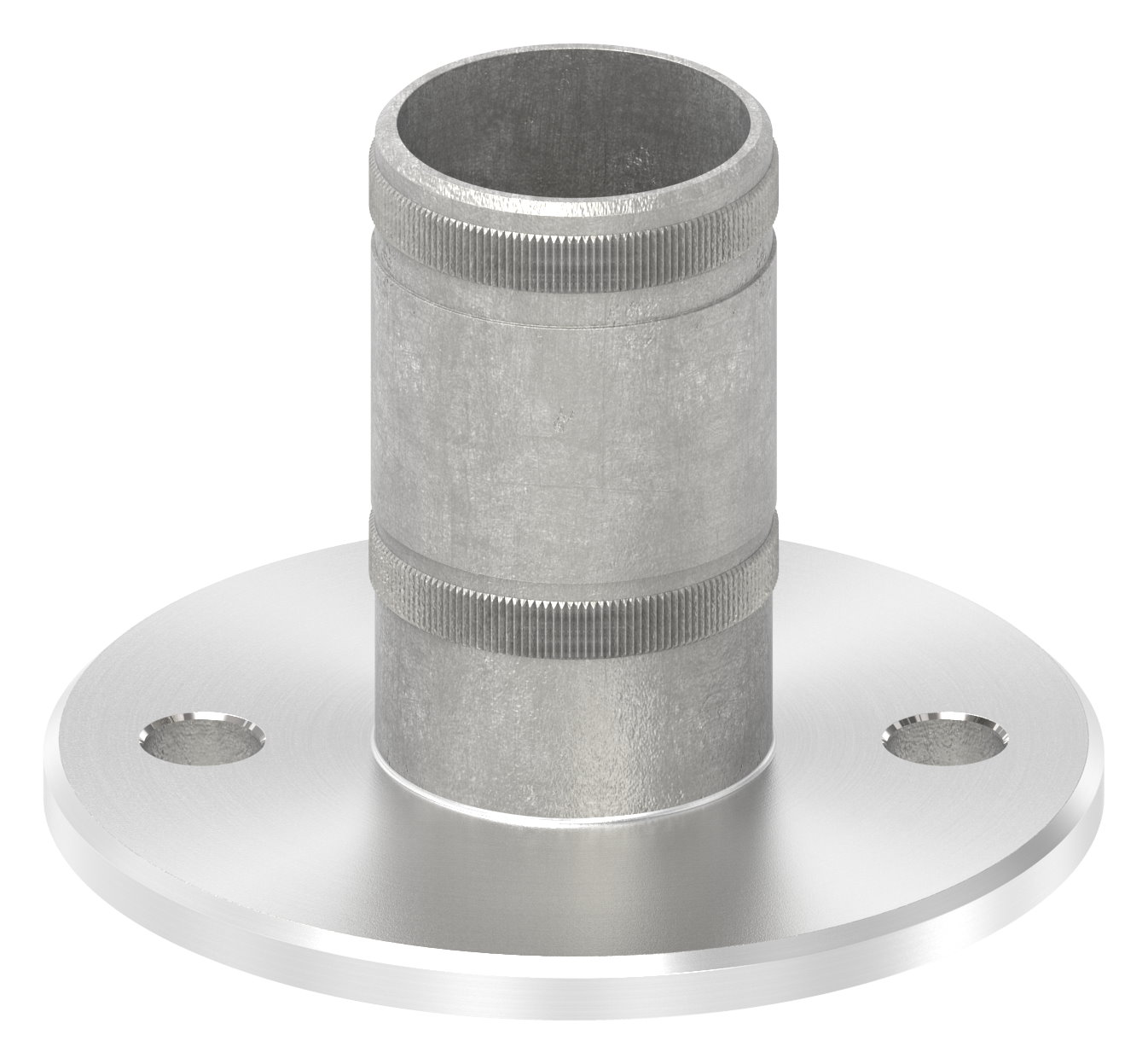 Wand- und Bodenanker mit Rändelung, für Rohr 42,4x2,0mm, V2A