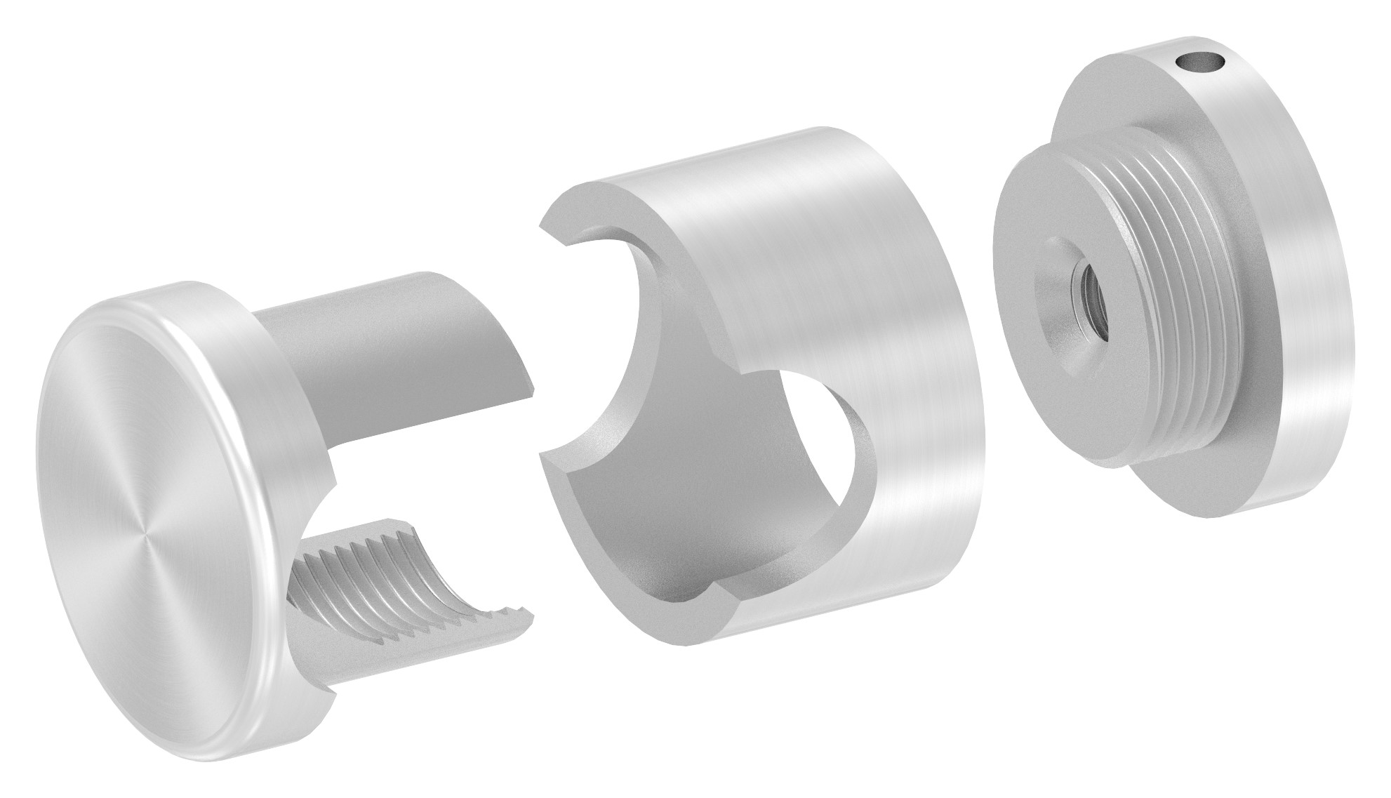 Brenk Grundhalter für Stäbe Ø 20mm, V2A