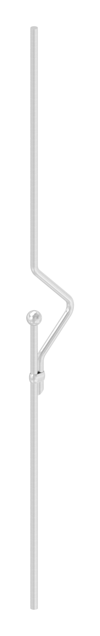 Zierstab aus Ø 12mm mit Kugel Ø 25mm, H: 1000mm, V2A